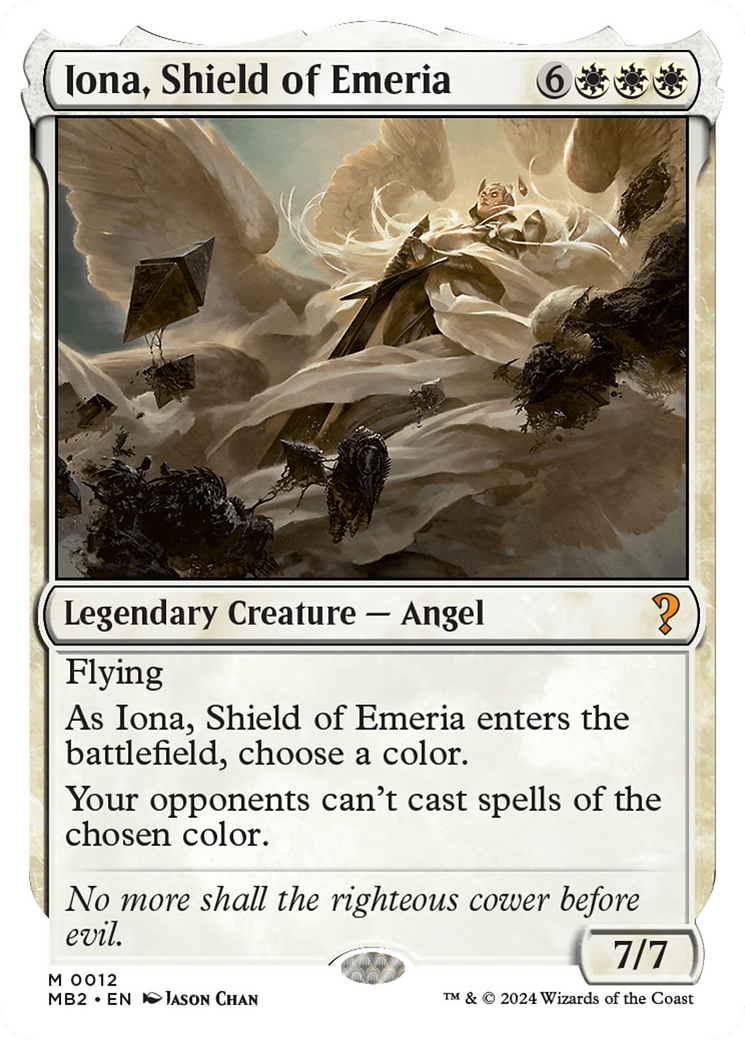 Iona, Shield of Emeria (White Border) [Mystery Booster 2] | Game Grid - Logan