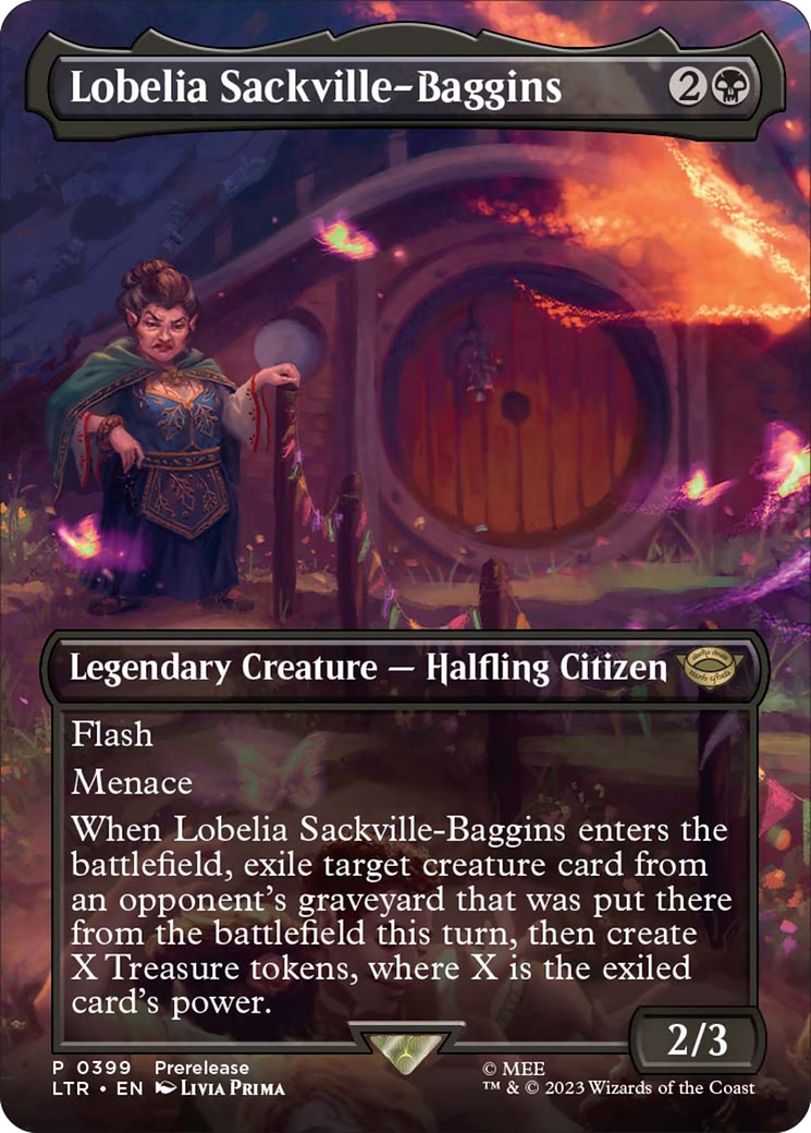 Lobelia Sackville-Baggins (Borderless Alternate Art) [The Lord of the Rings: Tales of Middle-Earth] | Game Grid - Logan