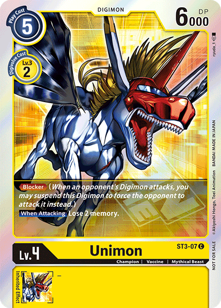Unimon [ST3-07] (Event Pack) [Starter Deck: Heaven's Yellow Promos] | Game Grid - Logan