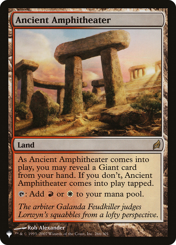 Ancient Amphitheater (LRW) [The List] | Game Grid - Logan