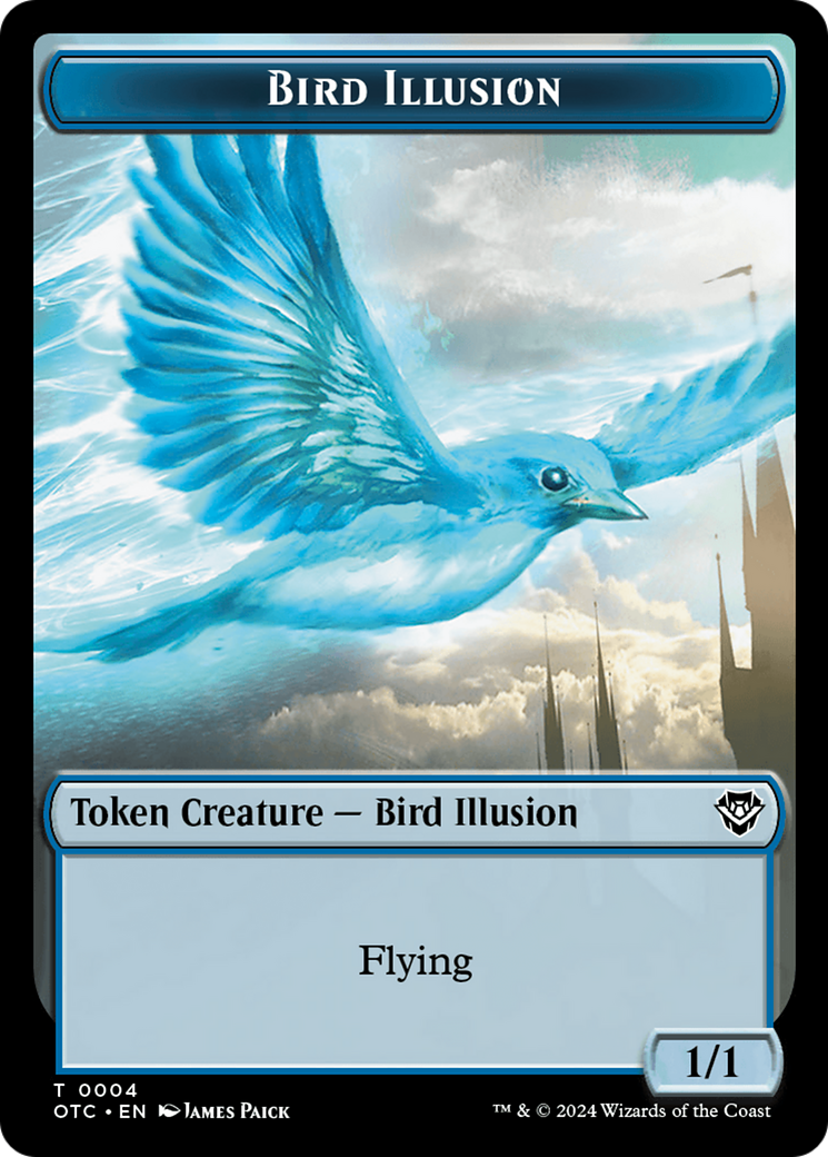 Bird Illusion // Elemental (0014) Double-Sided Token [Outlaws of Thunder Junction Commander Tokens] | Game Grid - Logan