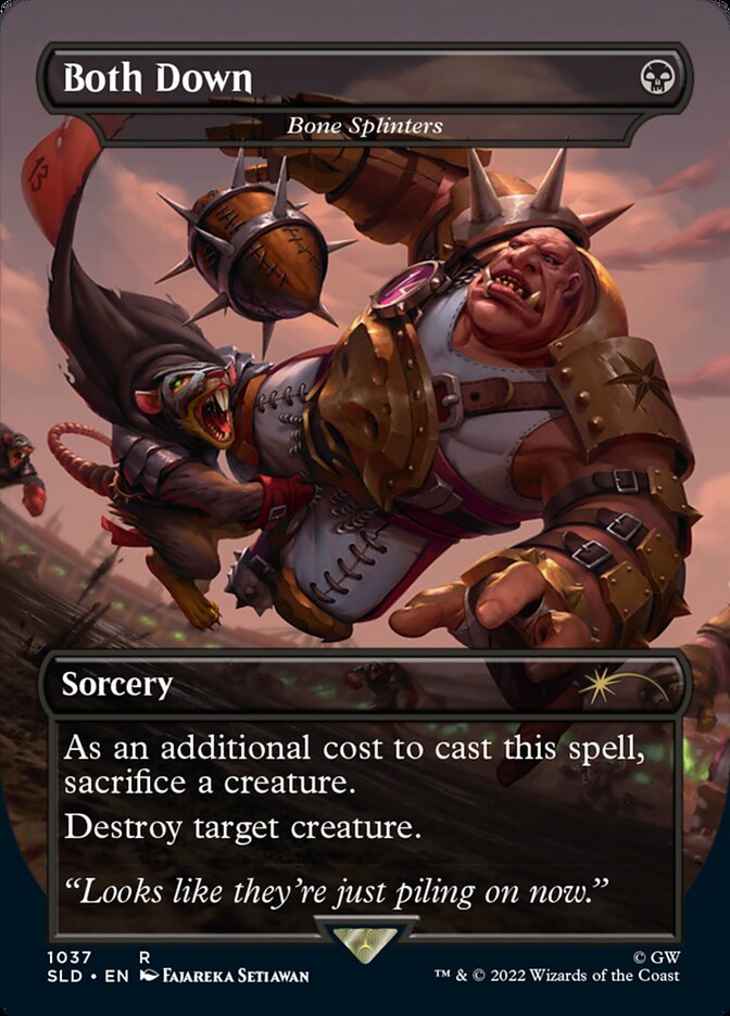 Both Down - Bone Splinters (Borderless) [Secret Lair Drop Series] | Game Grid - Logan