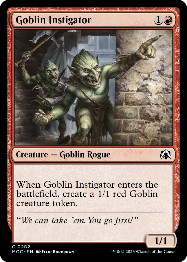 Goblin Instigator [March of the Machine Commander] | Game Grid - Logan