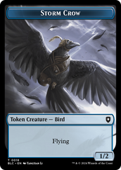 Storm Crow // Bird (003) Double-Sided Token [Bloomburrow Commander Tokens] | Game Grid - Logan