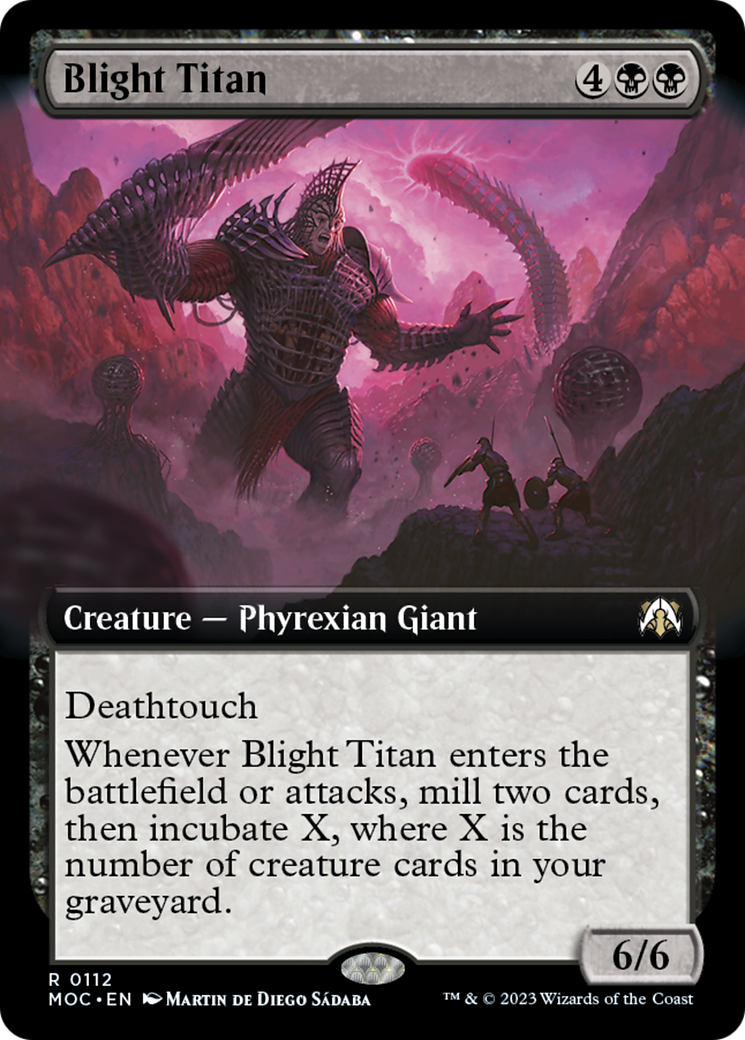 Blight Titan (Extended Art) [March of the Machine Commander] | Game Grid - Logan