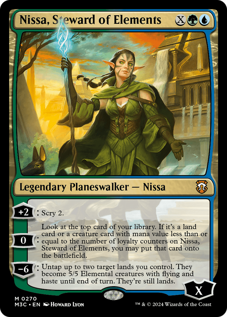 Nissa, Steward of Elements (Ripple Foil) [Modern Horizons 3 Commander] | Game Grid - Logan