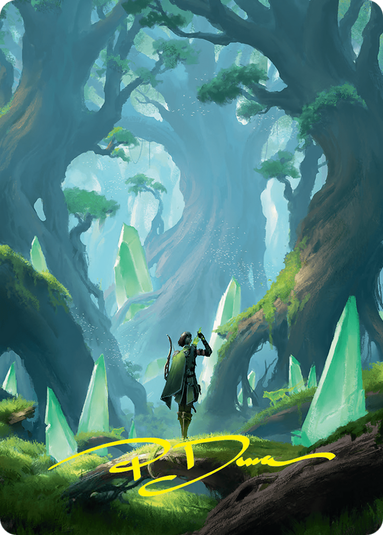 Forest Art Card (25/54) (Gold-Stamped Signature) [Foundations Art Series] | Game Grid - Logan