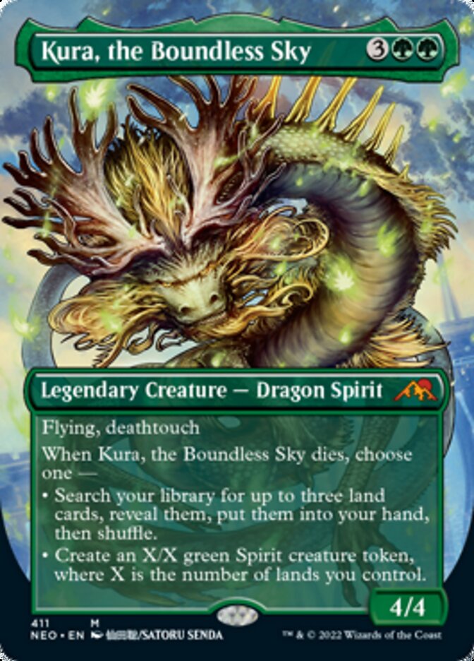 Kura, the Boundless Sky (Borderless Alternate Art) [Kamigawa: Neon Dynasty] | Game Grid - Logan