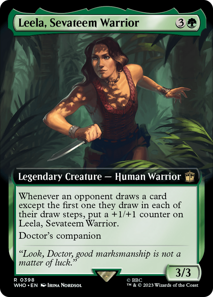 Leela, Sevateem Warrior (Extended Art) [Doctor Who] | Game Grid - Logan