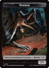 Horror // Glimmer Double-Sided Token [Duskmourn: House of Horror Tokens] | Game Grid - Logan