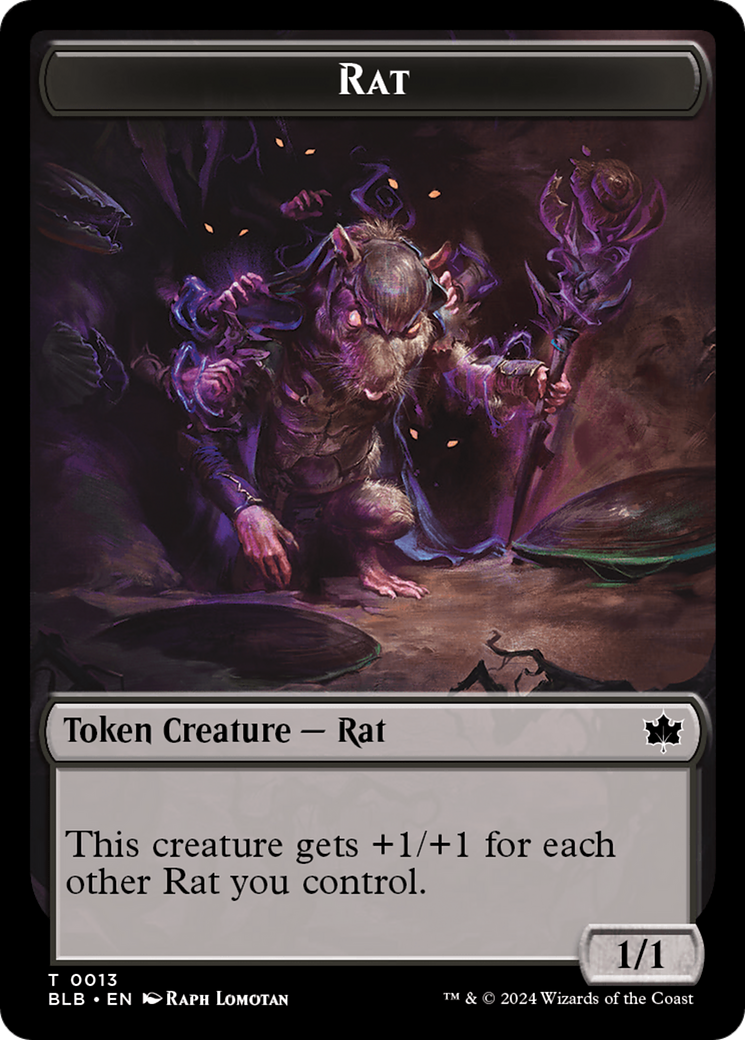 Rat Token [Bloomburrow Tokens] | Game Grid - Logan