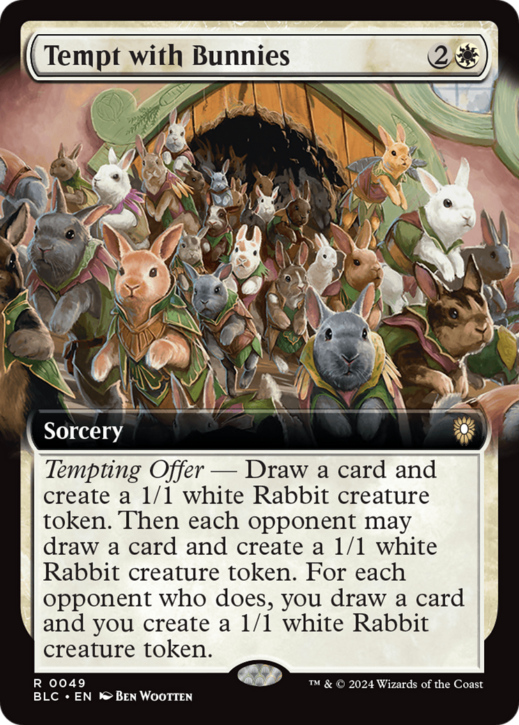 Tempt with Bunnies (Extended Art) [Bloomburrow Commander] | Game Grid - Logan