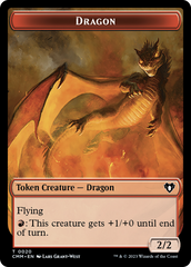 Treasure // Dragon (0020) Double-Sided Token [Commander Masters Tokens] | Game Grid - Logan