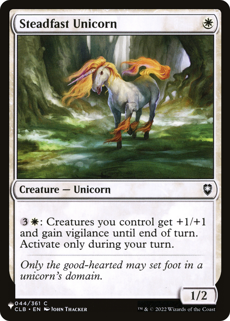 Steadfast Unicorn [The List Reprints] | Game Grid - Logan