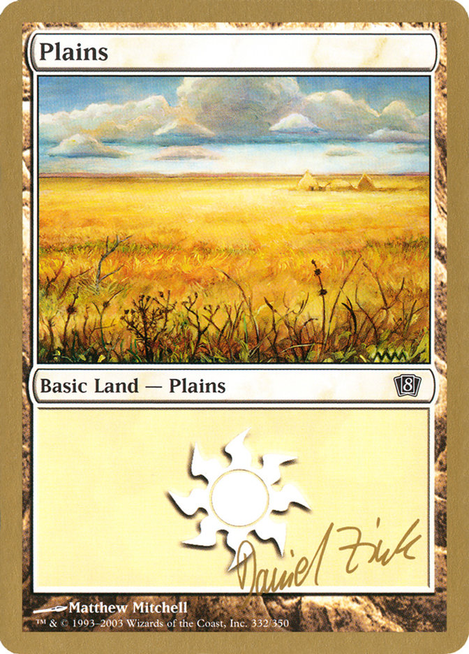 Plains (dz332) (Daniel Zink) [World Championship Decks 2003] | Game Grid - Logan