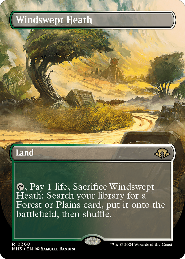 Windswept Heath (Borderless) [Modern Horizons 3] | Game Grid - Logan