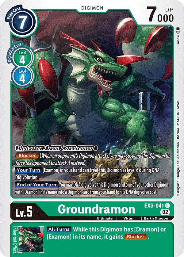 Groundramon [EX3-041] [Draconic Roar] | Game Grid - Logan