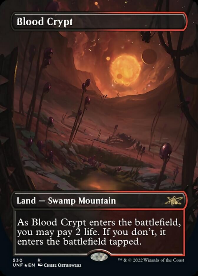 Blood Crypt (Borderless) (Galaxy Foil) [Unfinity] | Game Grid - Logan