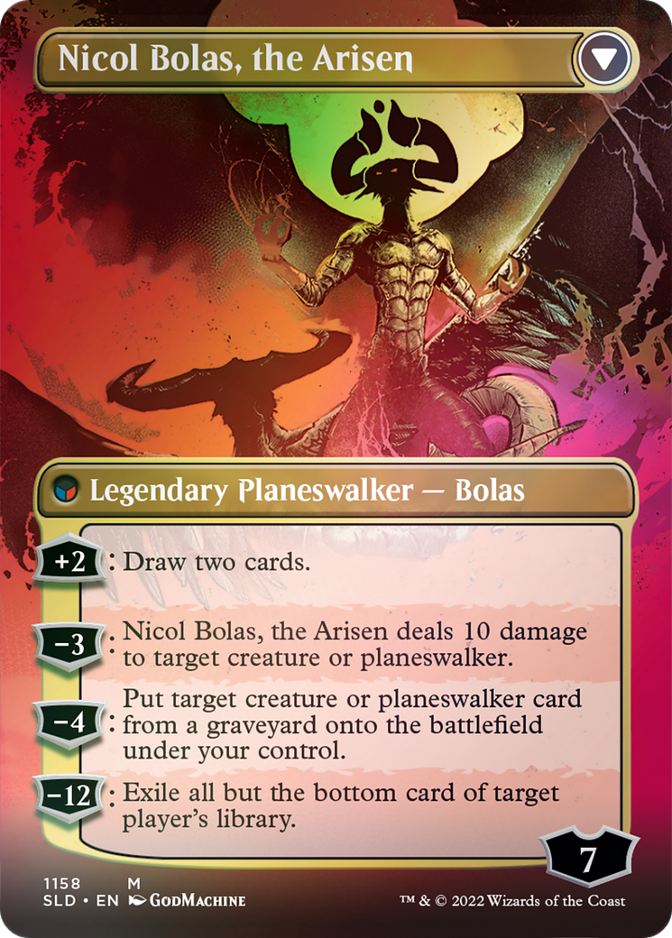 Nicol Bolas, the Ravager // Nicol Bolas, the Arisen (Display Commander) (Borderless) [Secret Lair: From Cute to Brute] | Game Grid - Logan