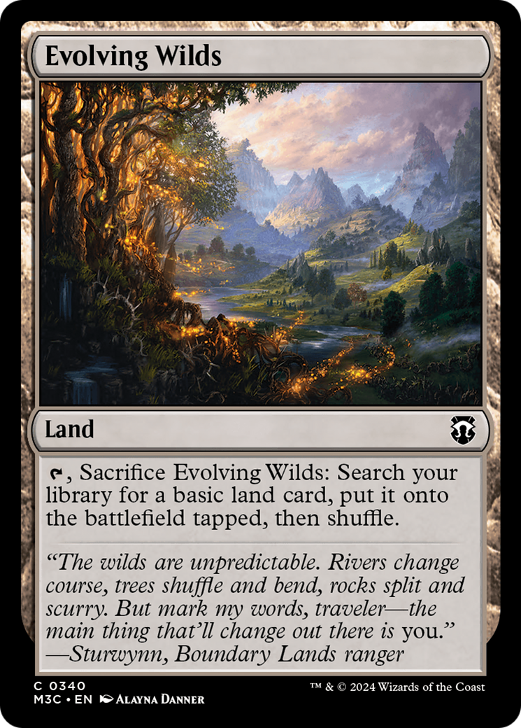 Evolving Wilds (Ripple Foil) [Modern Horizons 3 Commander] | Game Grid - Logan