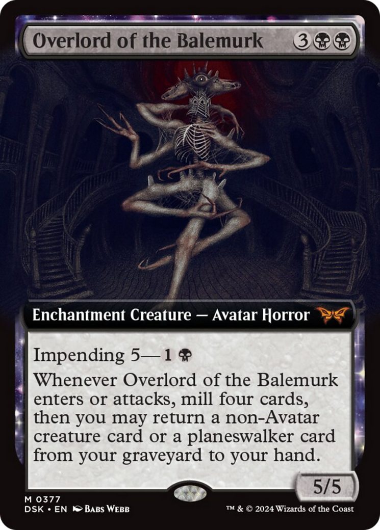 Overlord of the Balemurk (Extended Art) [Duskmourn: House of Horror] | Game Grid - Logan