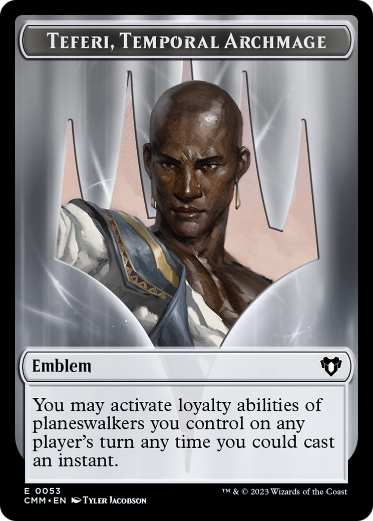 Teferi, Temporal Archmage Emblem [Commander Masters Tokens] | Game Grid - Logan