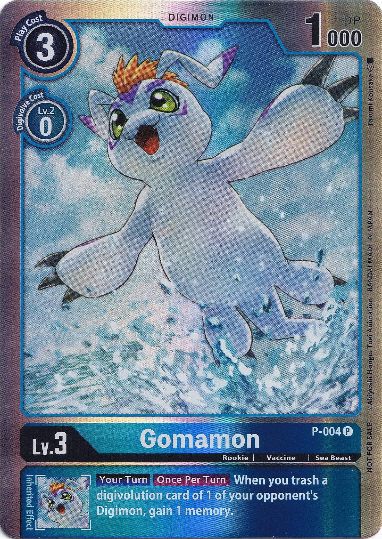 Gomamon [P-004] (Rainbow Foil) [Promotional Cards] | Game Grid - Logan