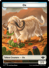 Zombie // Ox Warrior Double-Sided Token [Outlaws of Thunder Junction Commander Tokens] | Game Grid - Logan