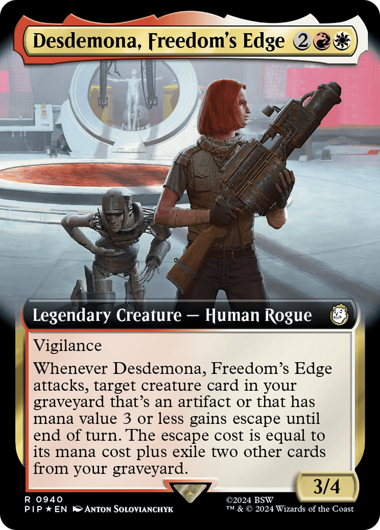 Desdemona, Freedom's Edge (Extended Art) (Surge Foil) [Fallout] | Game Grid - Logan