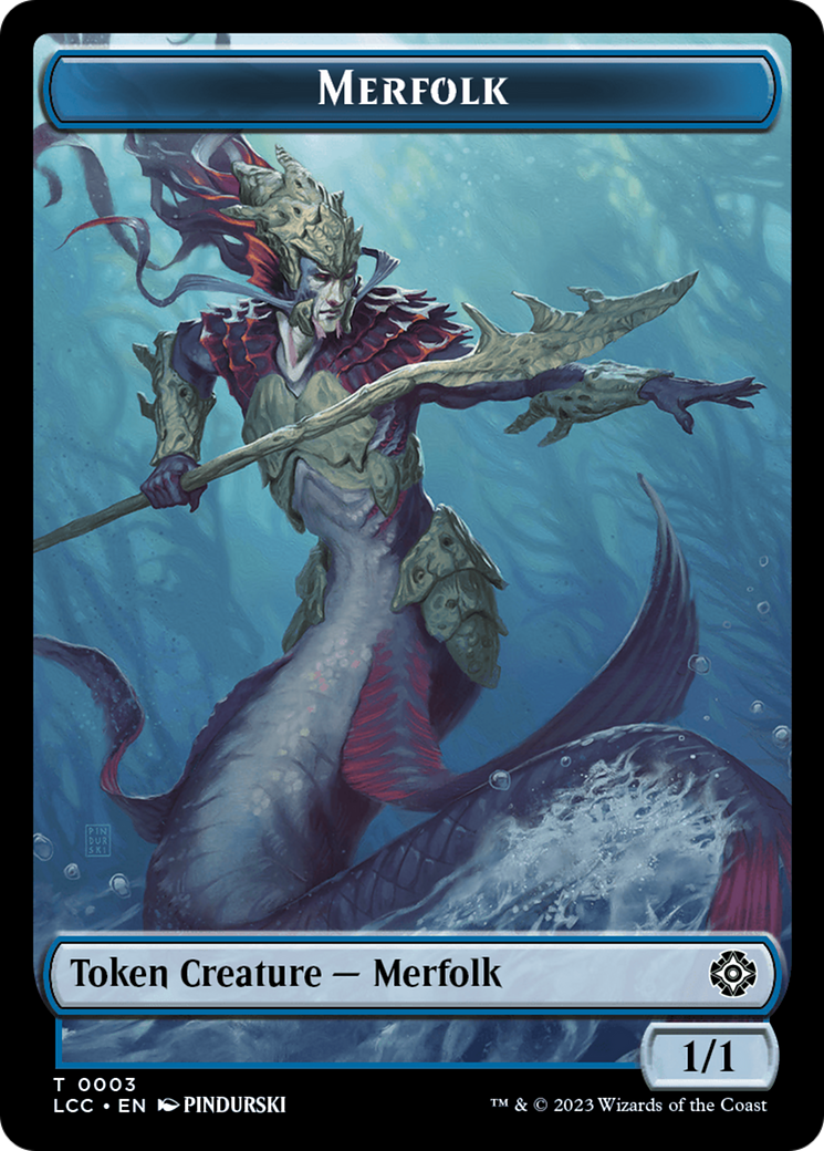 Frog Lizard // Merfolk (0003) Double-Sided Token [The Lost Caverns of Ixalan Commander Tokens] | Game Grid - Logan