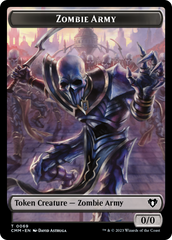 Human Warrior // Zombie Army Double-Sided Token [Commander Masters Tokens] | Game Grid - Logan