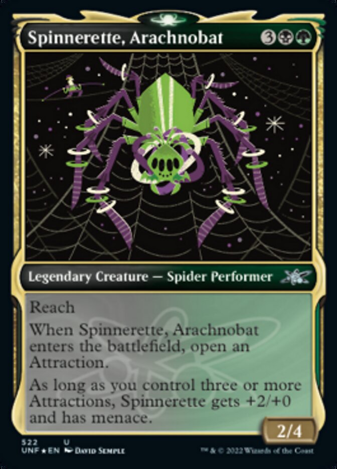 Spinnerette, Arachnobat (Showcase) (Galaxy Foil) [Unfinity] | Game Grid - Logan