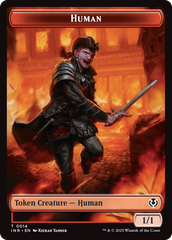 Human (0014) // Emblem - Chandra, Dressed to Kill Double-Sided Token [Innistrad Remastered Tokens] | Game Grid - Logan