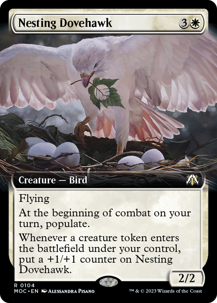 Nesting Dovehawk (Extended Art) [March of the Machine Commander] | Game Grid - Logan