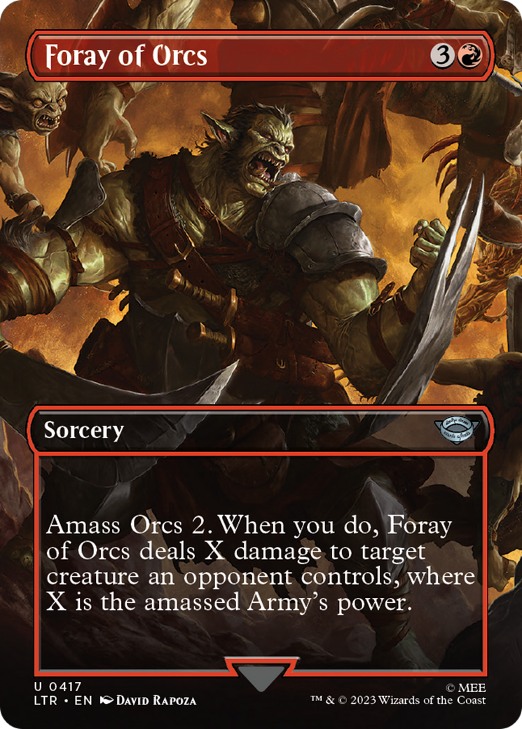 Foray of Orcs (Borderless Alternate Art) [The Lord of the Rings: Tales of Middle-Earth] | Game Grid - Logan