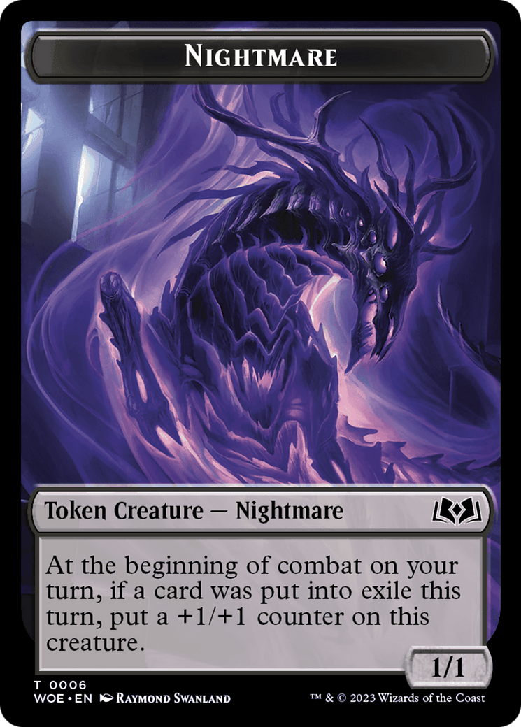 Nightmare // Food (0010) Double-Sided Token [Wilds of Eldraine Tokens] | Game Grid - Logan