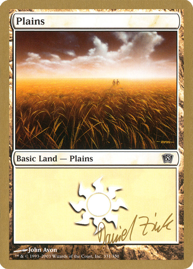 Plains (dz331) (Daniel Zink) [World Championship Decks 2003] | Game Grid - Logan