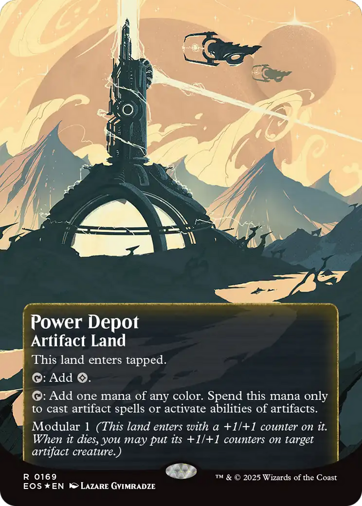 Power Depot (0169) (Borderless) (Galaxy Foil) [Edge of Eternities: Stellar Sights] | Game Grid - Logan