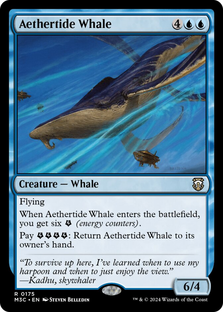 Aethertide Whale (Ripple Foil) [Modern Horizons 3 Commander] | Game Grid - Logan