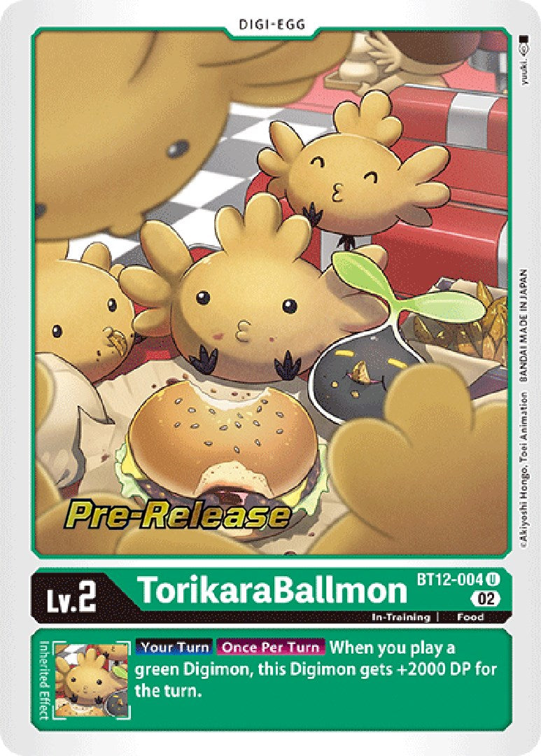 TorikaraBallmon [BT12-004] [Across Time Pre-Release Cards] | Game Grid - Logan