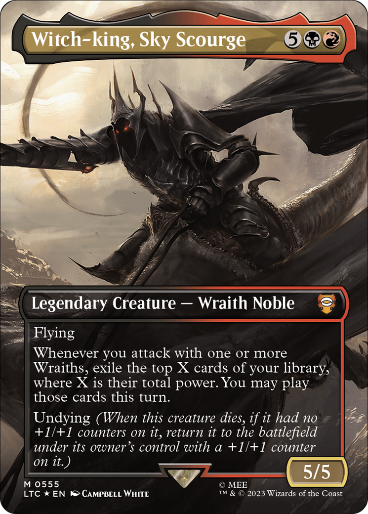 Witch-king, Sky Scourge (Borderless) (Surge Foil) [The Lord of the Rings: Tales of Middle-Earth Commander] | Game Grid - Logan