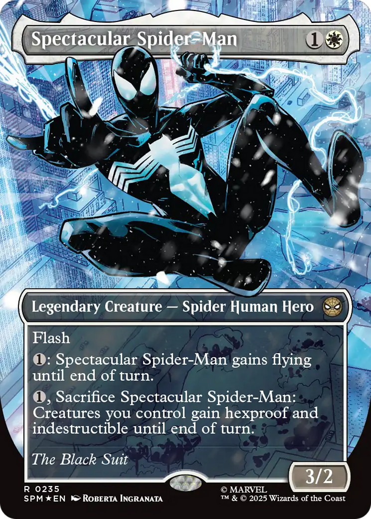 Spectacular Spider-Man (0235) (Borderless) (Textured Foil) [Marvel's Spider-Man] | Game Grid - Logan