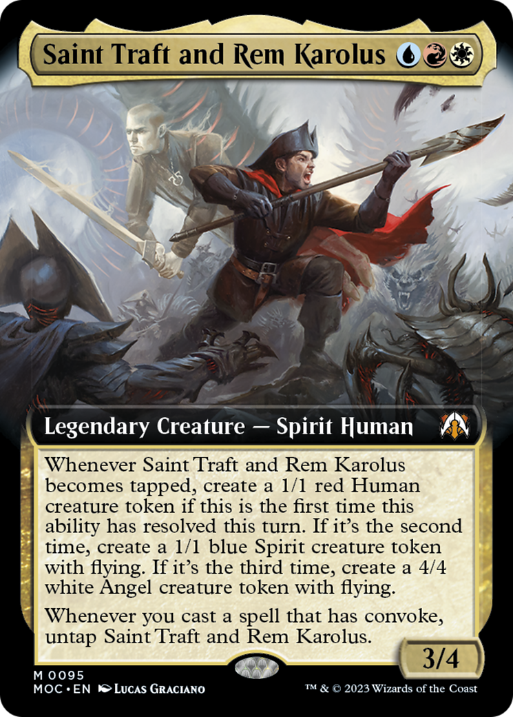 Saint Traft and Rem Karolus (Extended Art) [March of the Machine Commander] | Game Grid - Logan