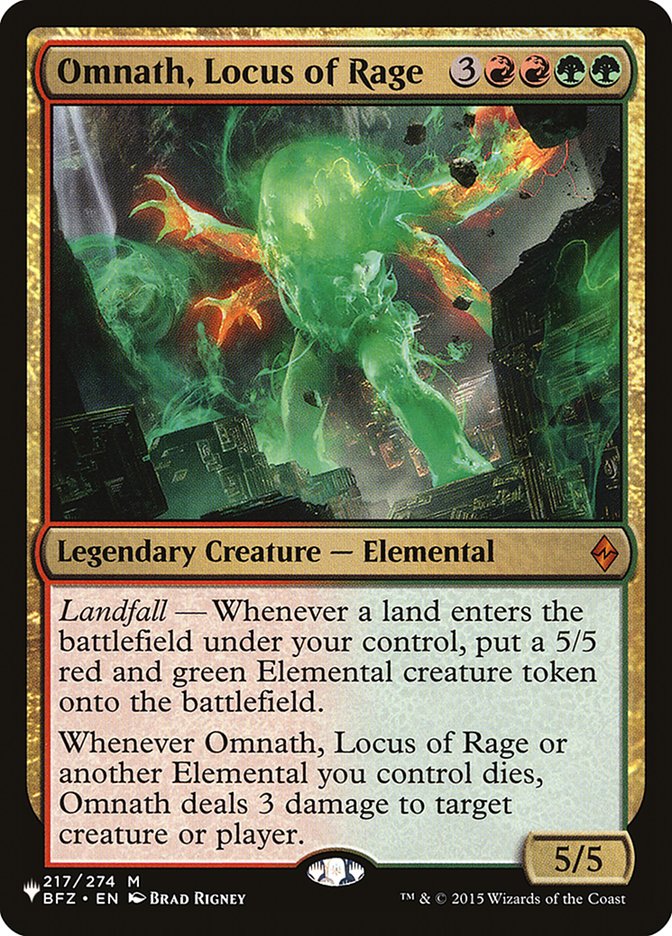 Omnath, Locus of Rage [The List] | Game Grid - Logan