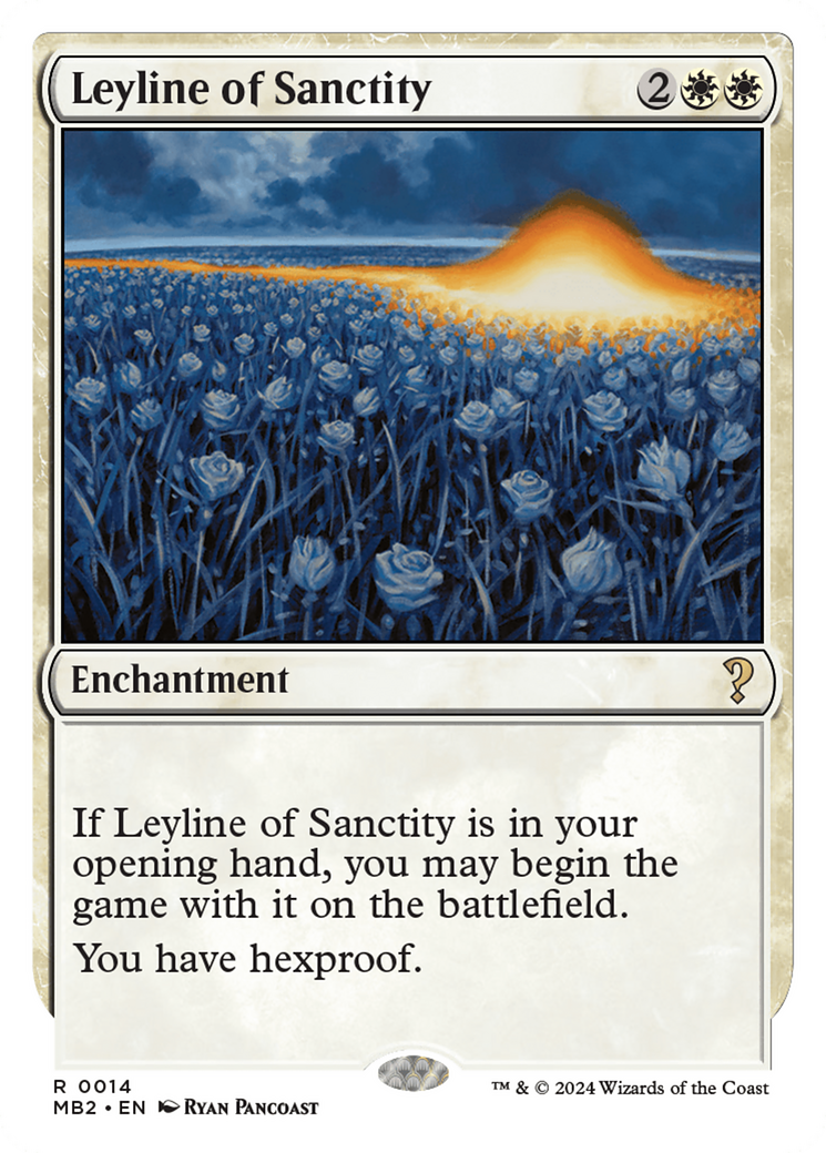 Leyline of Sanctity (White Border) [Mystery Booster 2] | Game Grid - Logan
