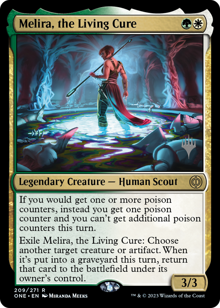 Melira, the Living Cure (Promo Pack) [Phyrexia: All Will Be One Promos] | Game Grid - Logan