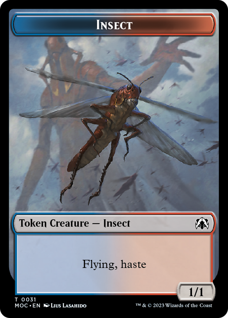 Soldier // Insect Double-Sided Token [March of the Machine Commander Tokens] | Game Grid - Logan