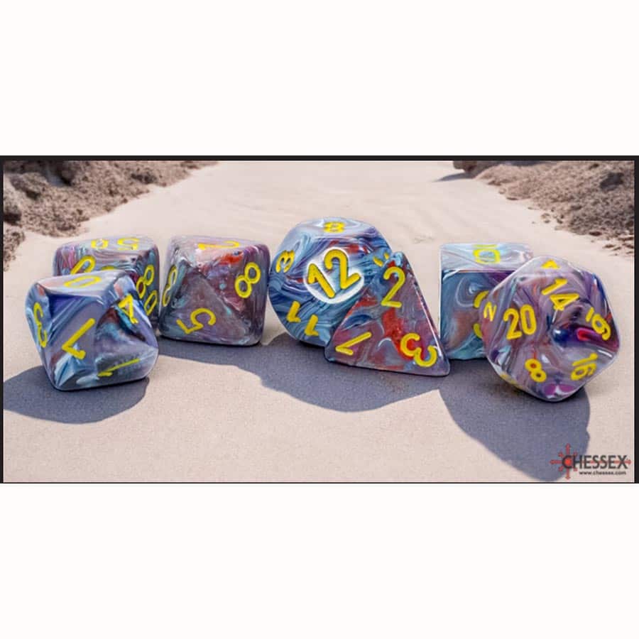 Mega RPG Dice Set: Festive - Mosaic/Yellow | Game Grid - Logan