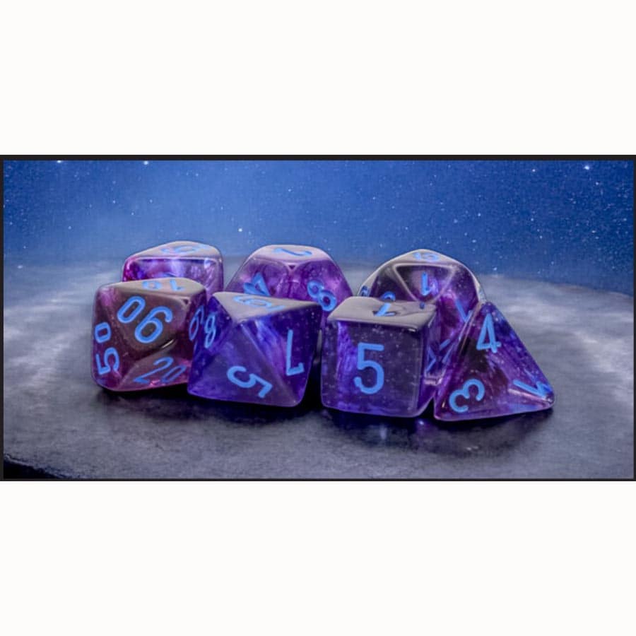 Mega RPG Dice Set: Nebula - Nocturnal/Blue | Game Grid - Logan