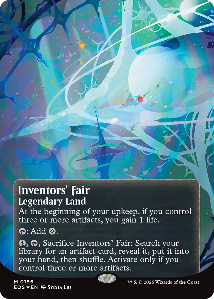 Inventors' Fair (0156) (Borderless) (Galaxy Foil) [Edge of Eternities: Stellar Sights] | Game Grid - Logan
